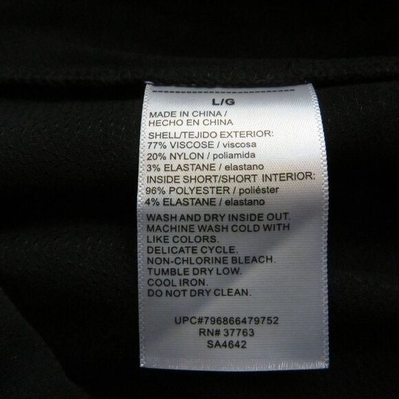 Rafaella Womens Black Large Skort Stretch Fabric Sleek Design NWT $59 - Picture 5 of 5